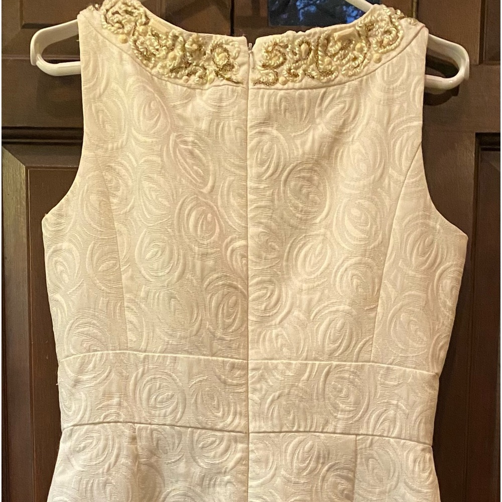 Alberto Makali White & Gold Dress ~ Perfect for Church or Weddings! Classy! - Picture 2 of 7